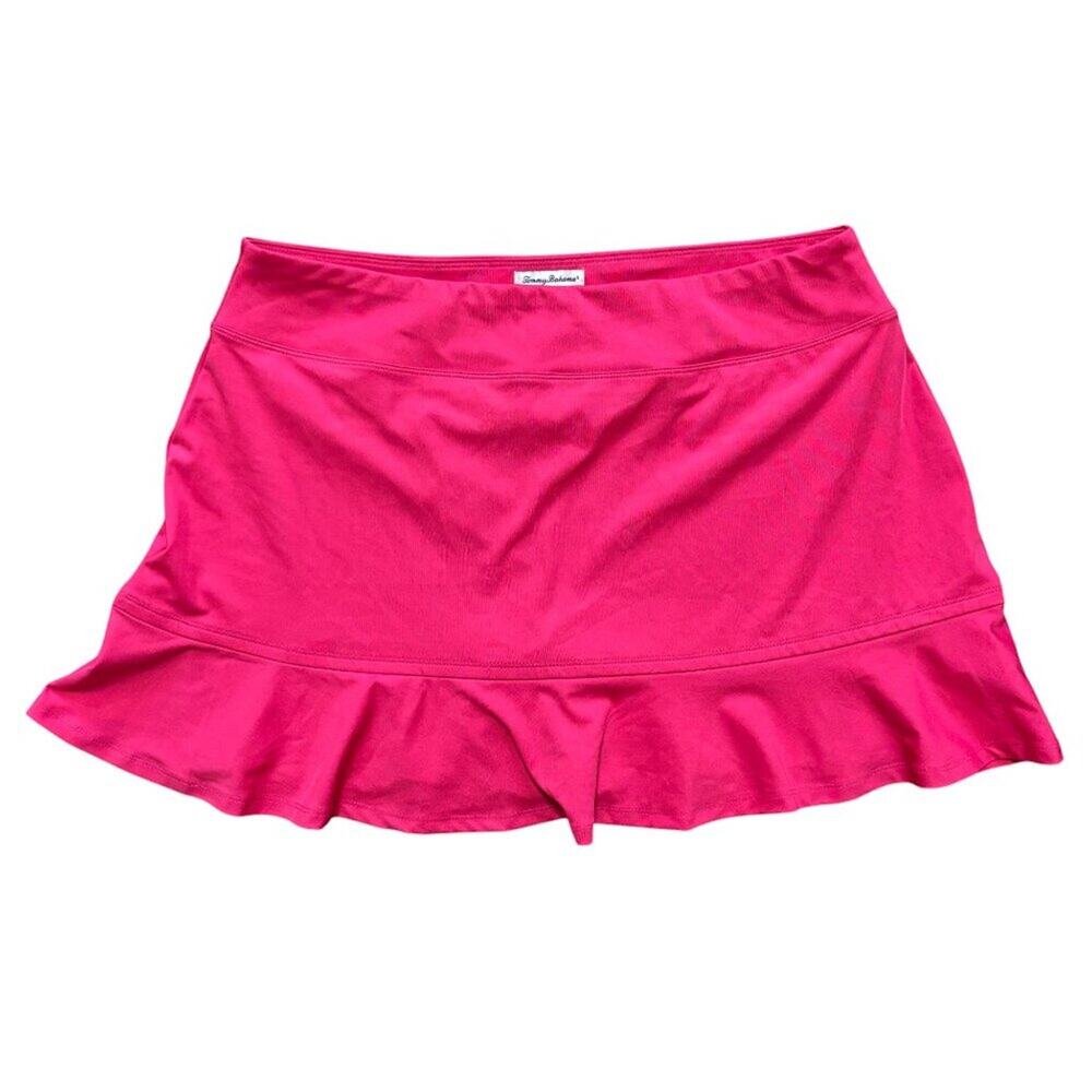 NWT TOMMY BAHAMA Flounce Hem Golf Skirt Skort in Barbie Pink  SZ XL